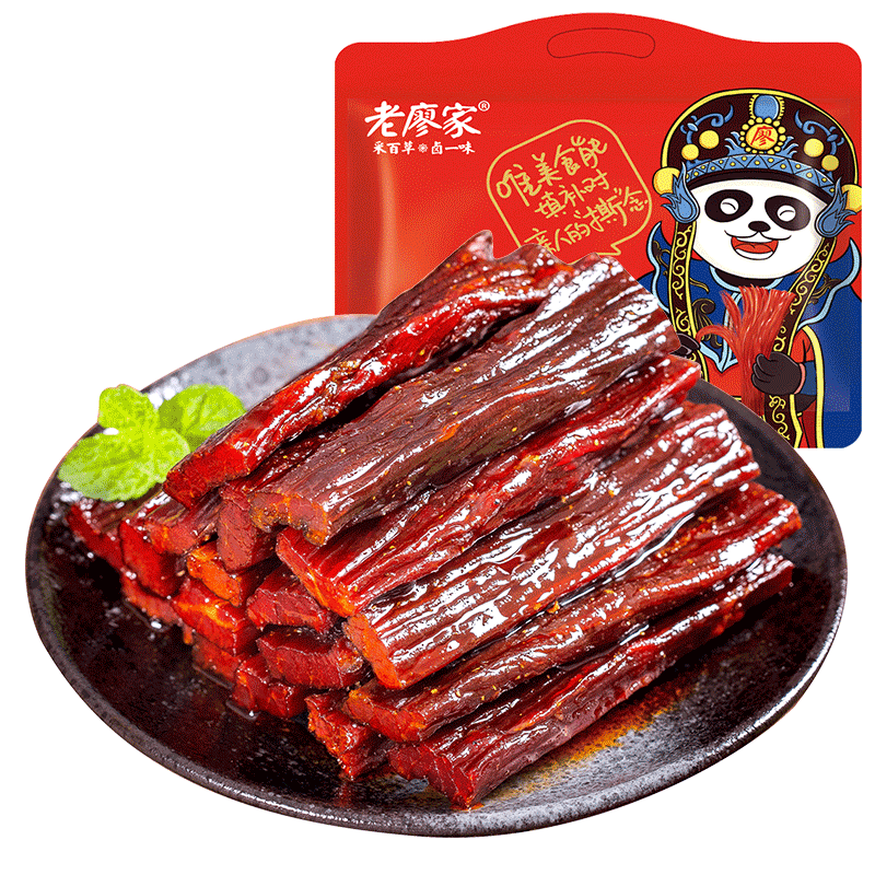 老廖家 手撕牛肉礼包 368g/袋